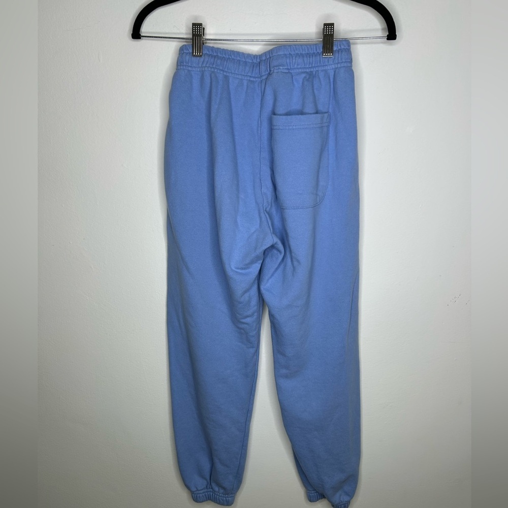 Acmé de la vie AV Color Embroidery Cotton Logo Pants in Light Indigo Blue Size 0 - Picture 5 of 7